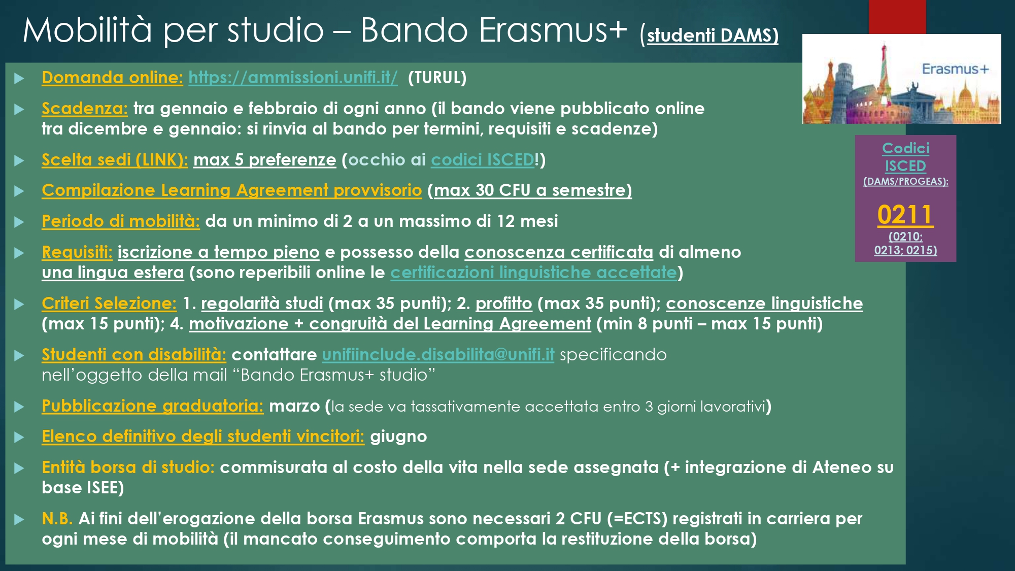 Mobilità per studio